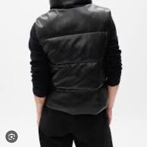 Gap cropped Faux Leather Vest
